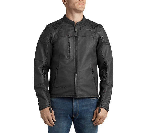 Harley Davidson Men's FXRG Perforated Leather Jacket – Leatherfine