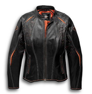 Women's Harker Perforated Leather Jacket with Coolcore Technology