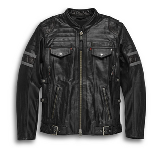 Men's H-D® Triple Vent System™ Wick Twister Harley Davidson Leather Jacket