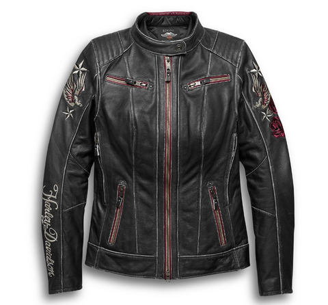 Women's Cant Leather Jacket Harley Davidson